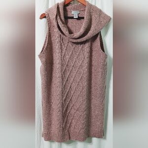 Catherine’s sleeveless Cowl neck sweater  Pink Size 0X